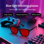 Anti Blue Light Gaming Glasses with Red Tinted Lenses Better Sleep Men Women anti Eye Strain Protection for Computer Screens